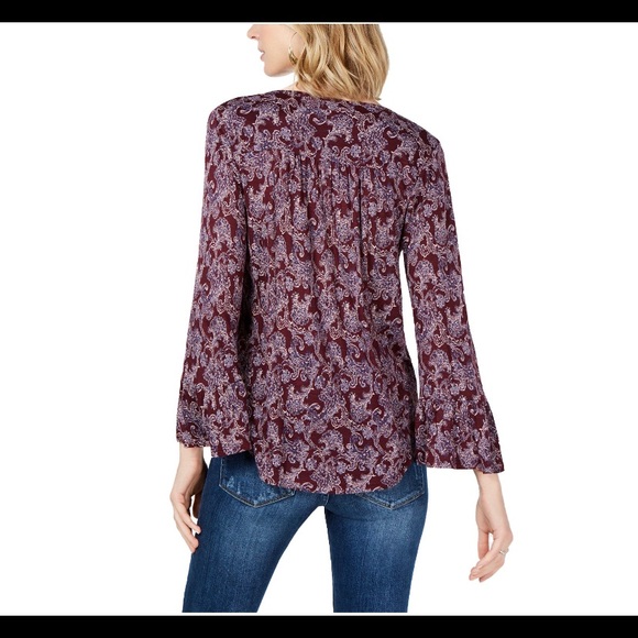 Lucky Brand boho top with eyelet medium - Picture 2 of 7